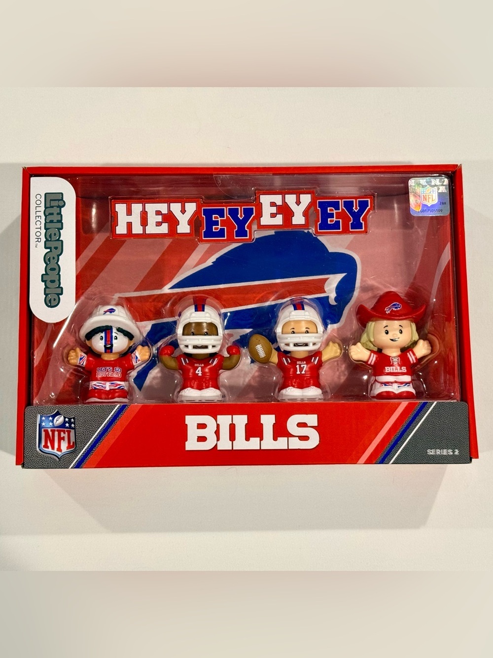 New Fisher Price Little People Buffalo Bills Collectors Set Alternate Red Jersey